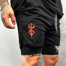 Short Compressão Esportivo 2 em 1 Berserk