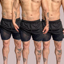 KIT 3 Shorts 2 em 1 Bermuda Compressão Masculino Dry Fit Elastano - Frete Grátis