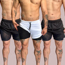 KIT 3 Shorts 2 em 1 Bermuda Compressão Masculino Dry Fit Elastano - Frete Grátis