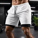 Kit 3 Shorts 2 em 1  Dry Masculino Corrida e Academia com Forro de Compressão
