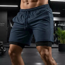 Kit 3 Shorts 2 em 1  Dry Masculino Corrida e Academia com Forro de Compressão